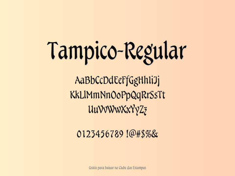 Fonte Tampico Regular Grátis Para Baixar