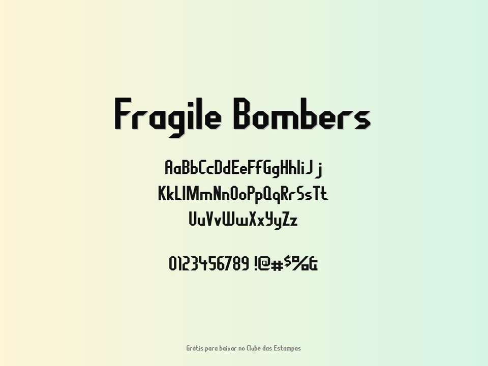 Fonte Fragile Bombers Grátis Para Baixar