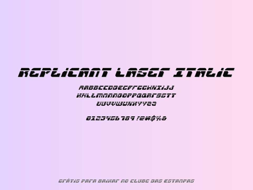 Fonte Replicant Laser Italic Grátis Para Baixar