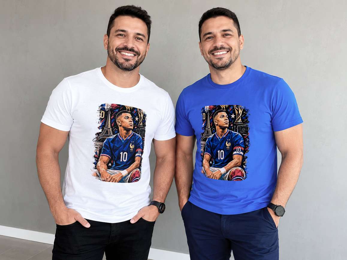 Arte Camiseta Seleção França Camisa 10 Kylian Mbappé