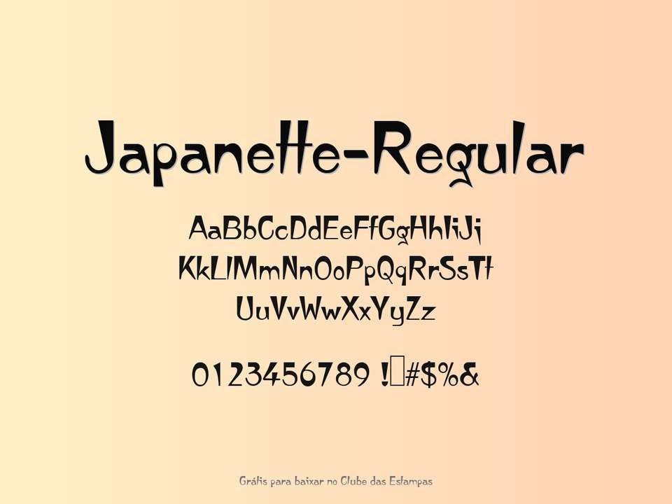 Fonte Japanette Regular Grátis Para Baixar