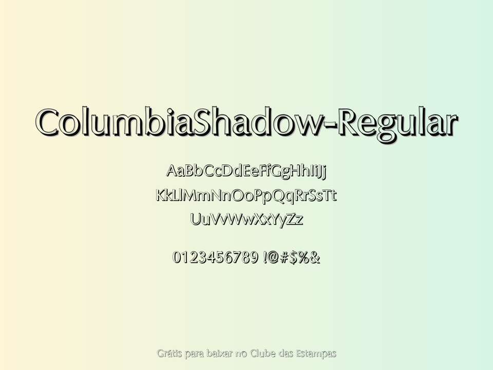 Fonte Columbiashadow Regular Grátis Para Baixar