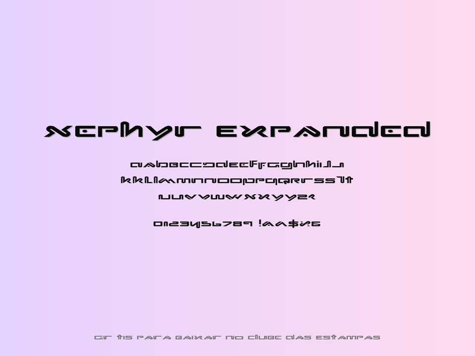 Fonte Xephyr Expanded Grátis Para Baixar