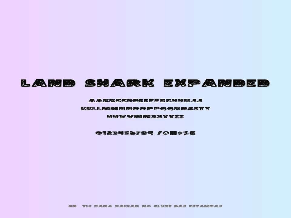 Fonte Land Shark Expanded Grátis Para Baixar