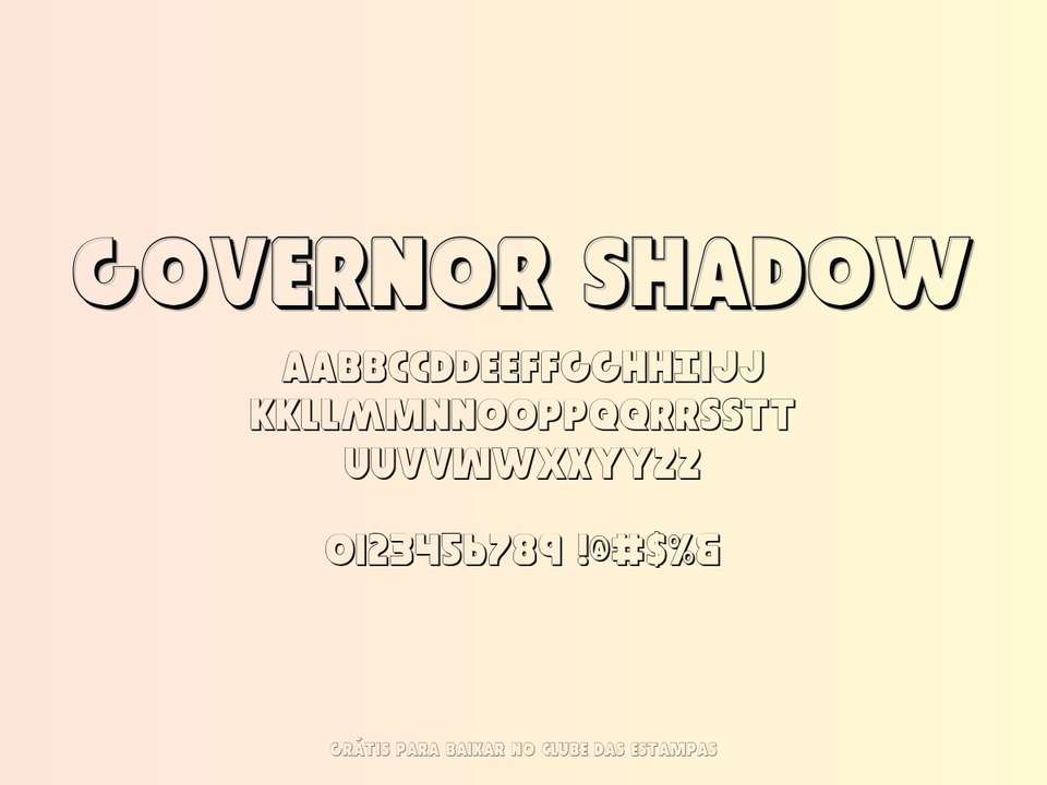 Fonte Governor Shadow Grátis Para Baixar