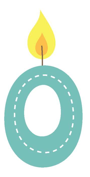 Elemento Numeral Aniversário Vela 0 Zero (3)