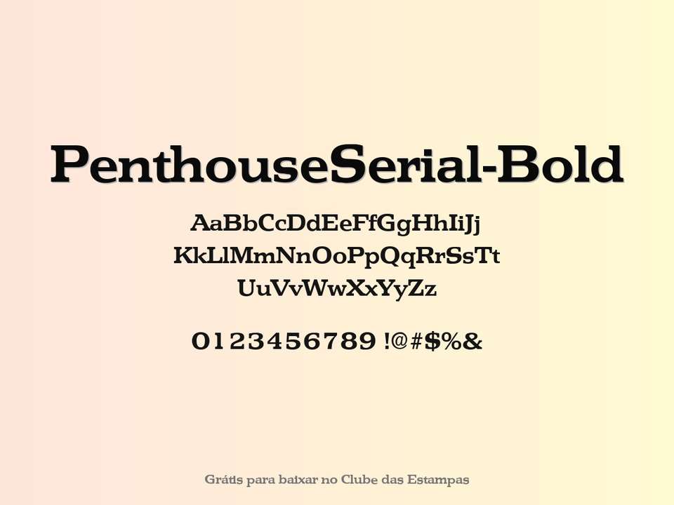 Fonte Penthouseserial Bold Grátis Para Baixar