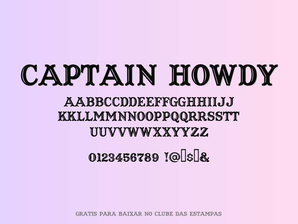 Fonte Captain Howdy Grátis Para Baixar