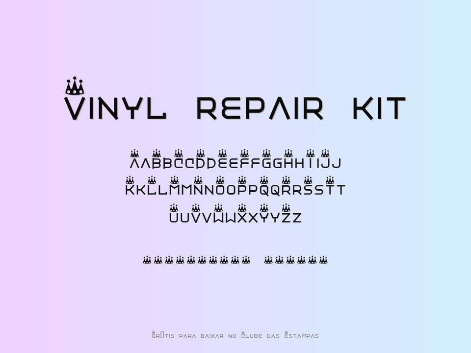 Fonte Vinyl Repair Kit Grátis Para Baixar