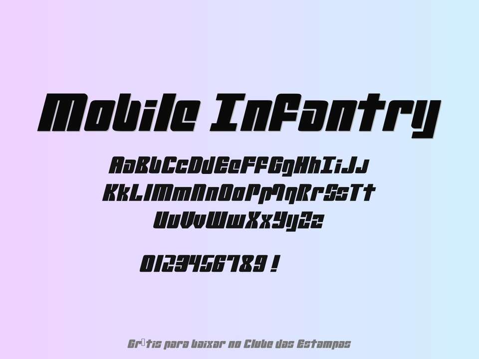 Fonte Mobile Infantry Grátis Para Baixar