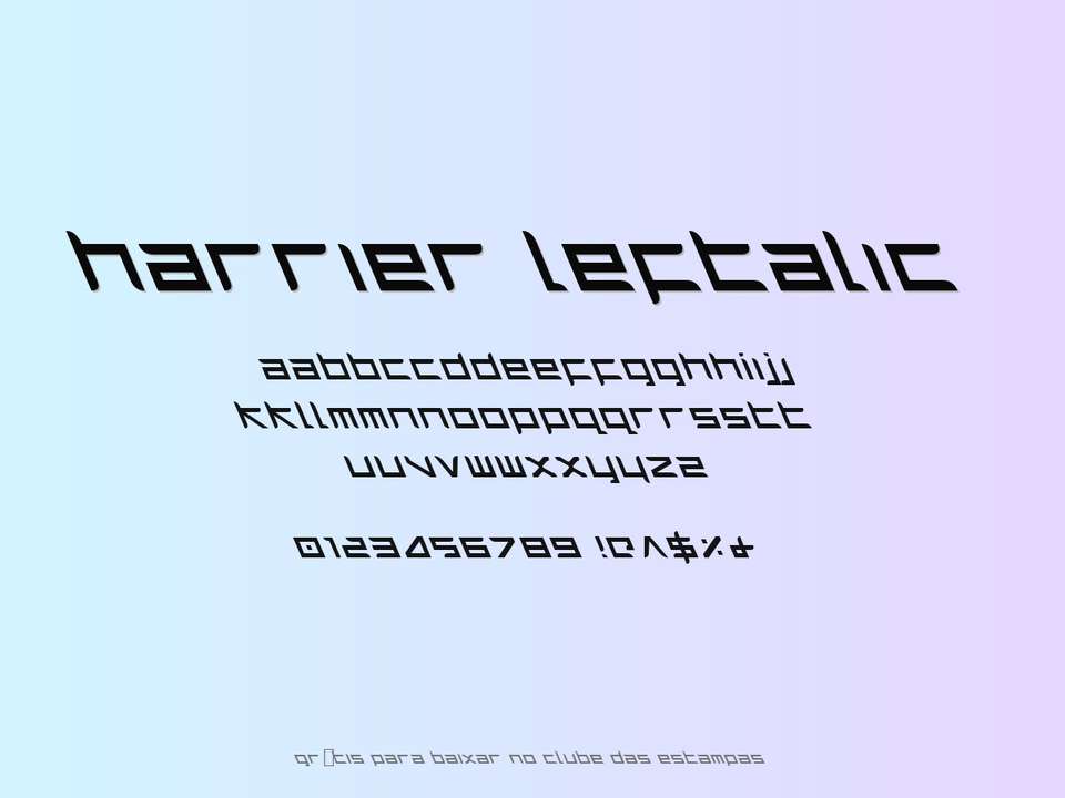 Fonte Harrier Leftalic Grátis Para Baixar