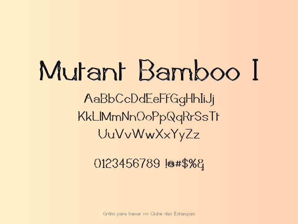 Fonte Mutant Bamboo I Grátis Para Baixar