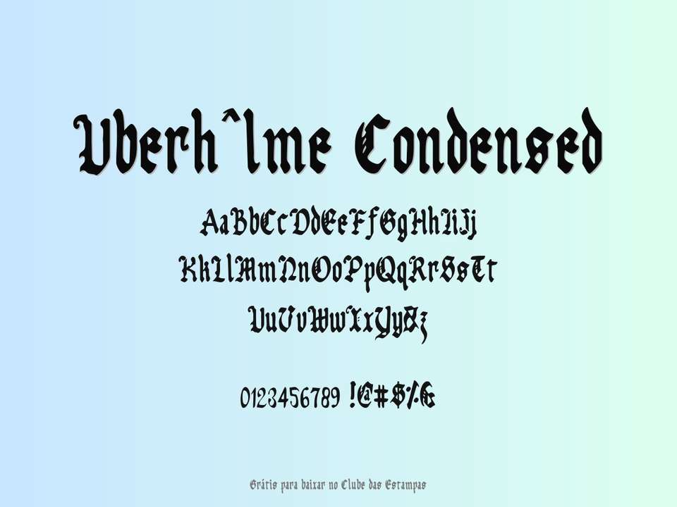 Fonte Uberhˆlme Condensed Grátis Para Baixar