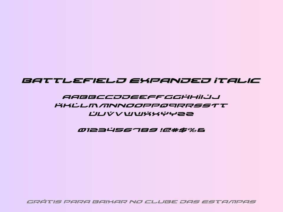 Fonte Battlefield Expanded Italic Grátis Para Baixar