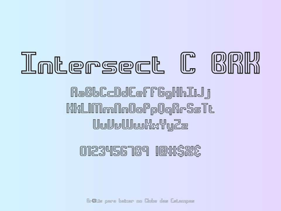 Fonte Intersect C Brk Grátis Para Baixar