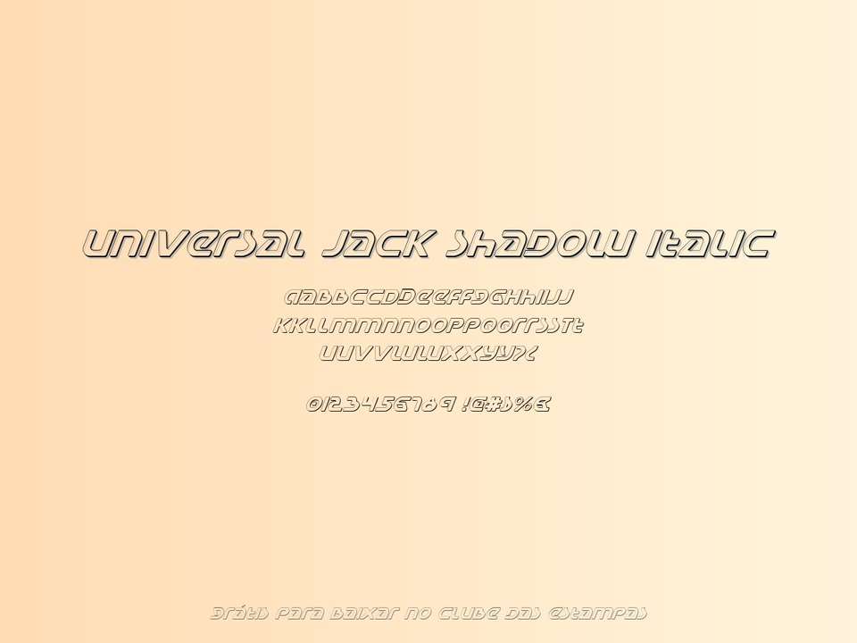Fonte Universal Jack Shadow Italic Grátis Para Baixar
