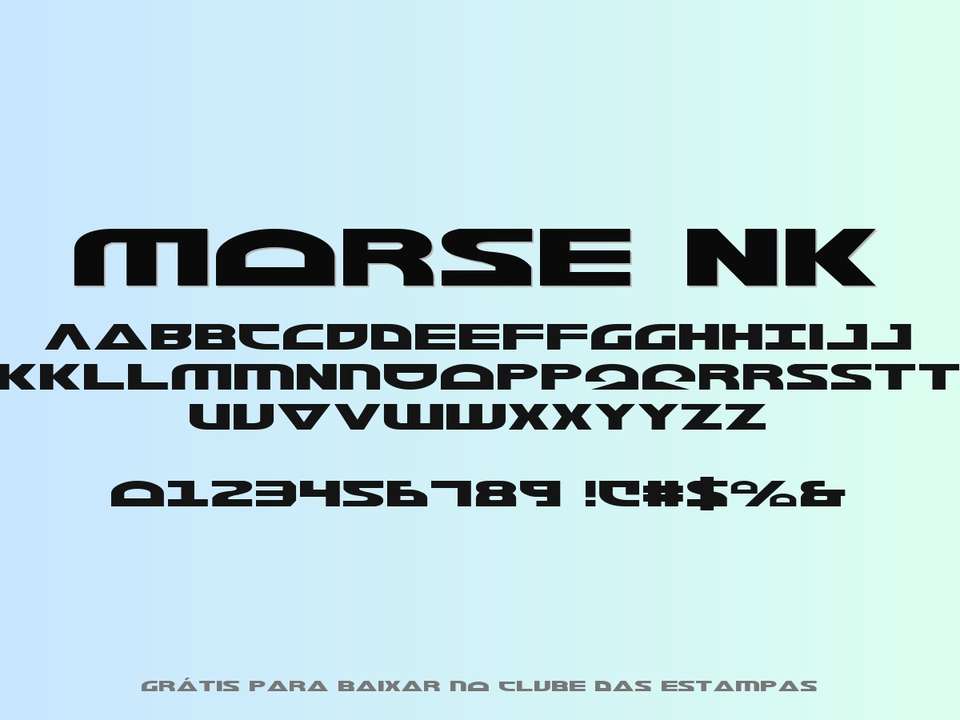 Fonte Morse Nk Grátis Para Baixar