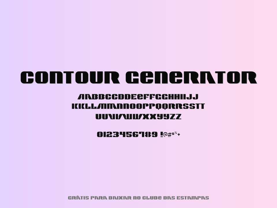 Fonte Contour Generator Grátis Para Baixar