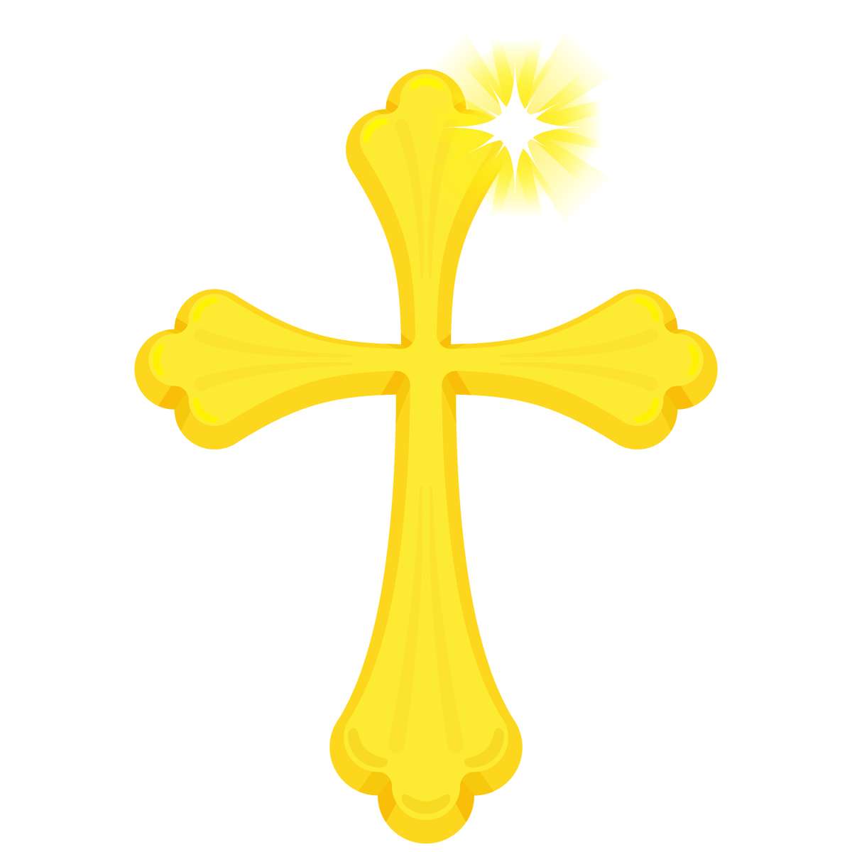 Cruz Cristã Ornamentada Dourada Religião Png Grátis Para Baixar