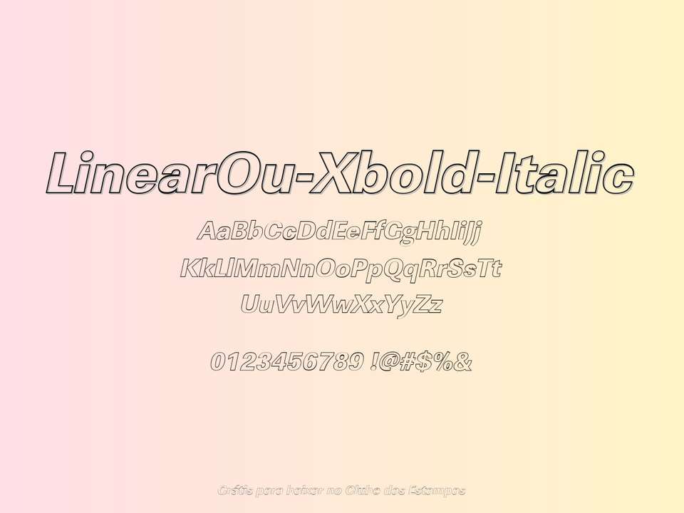 Fonte Linearou Xbold Italic Grátis Para Baixar