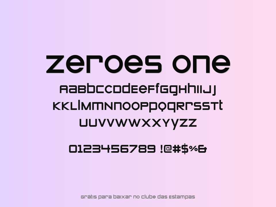 Fonte Zeroes One Grátis Para Baixar