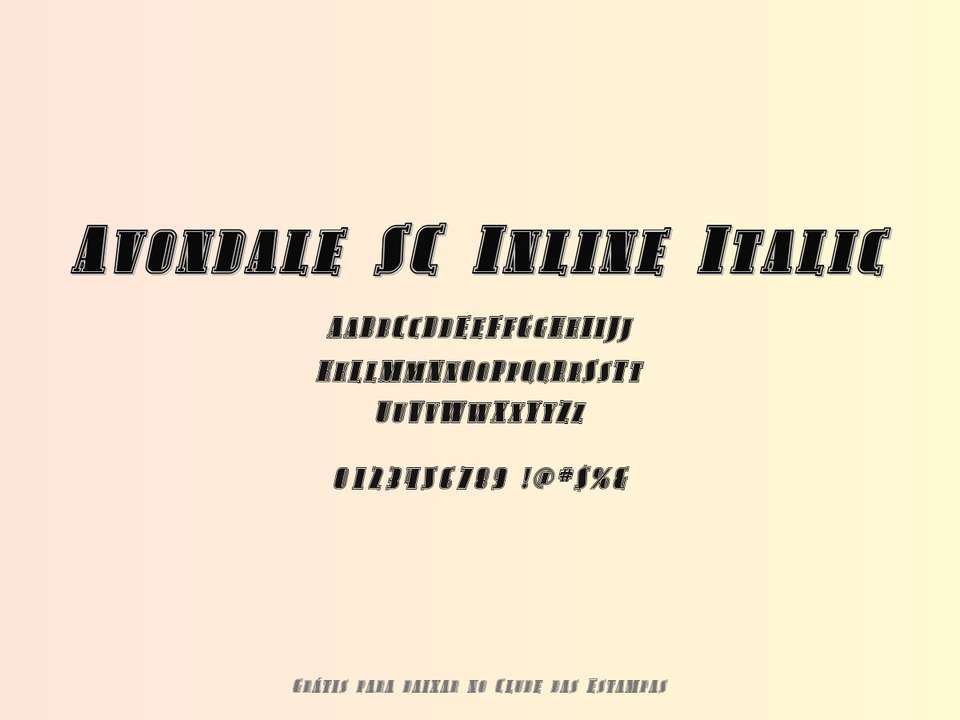 Fonte Avondale Sc Inline Italic Grátis Para Baixar