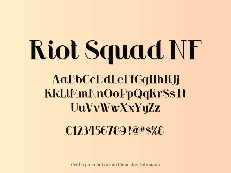 Fonte Riot Squad Nf Grátis Para Baixar