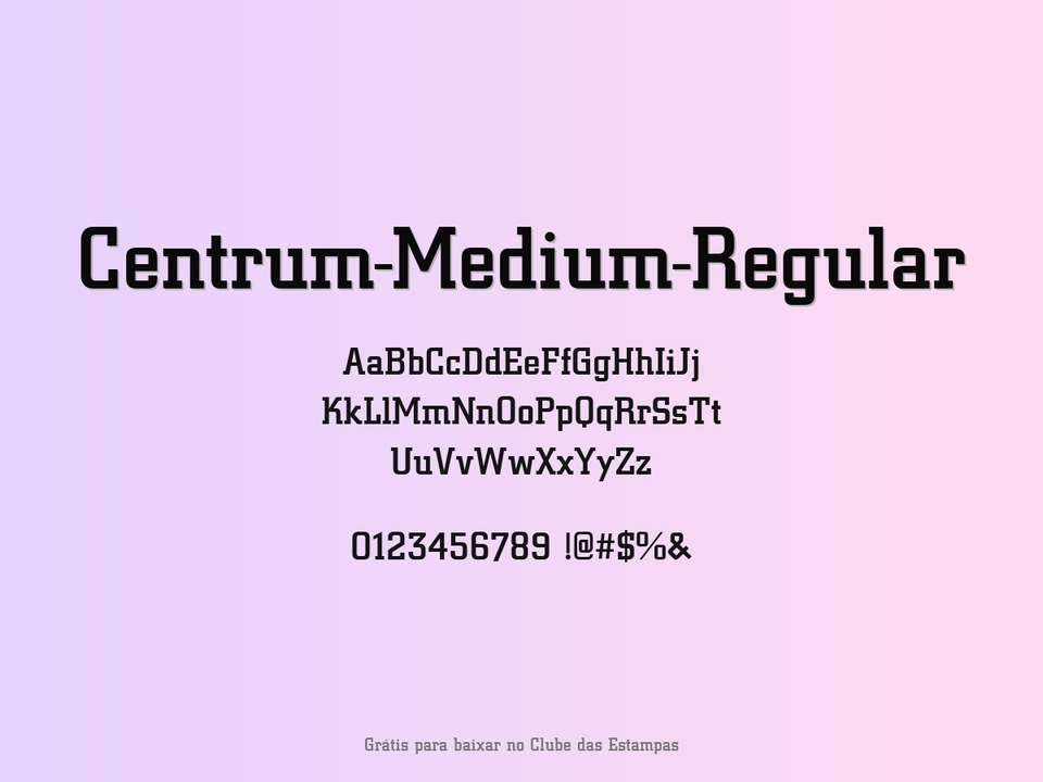 Fonte Centrum Medium Regular Grátis Para Baixar