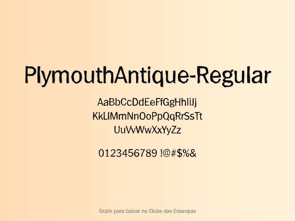 Fonte Plymouthantique Regular Grátis Para Baixar