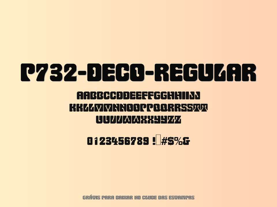 Fonte P732 Deco Regular Grátis Para Baixar