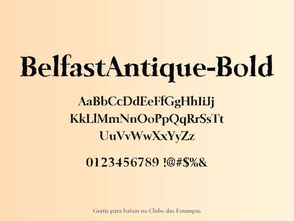 Fonte Belfastantique Bold Grátis Para Baixar