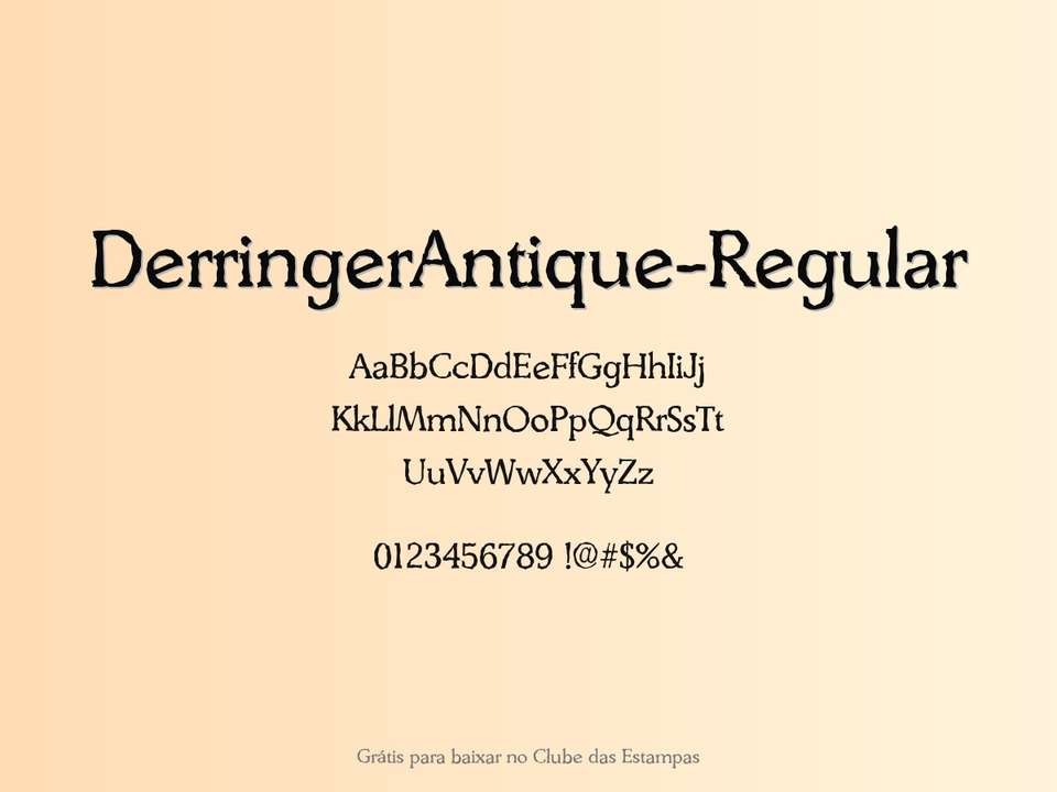 Fonte Derringerantique Regular Grátis Para Baixar