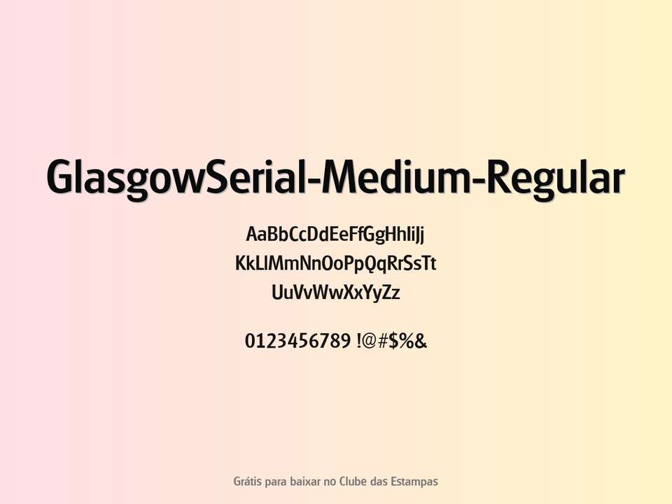 Fonte Glasgowserial Medium Regular Grátis Para Baixar