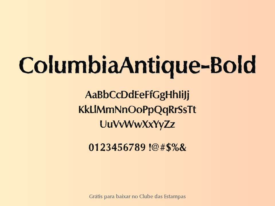 Fonte Columbiaantique Bold Grátis Para Baixar