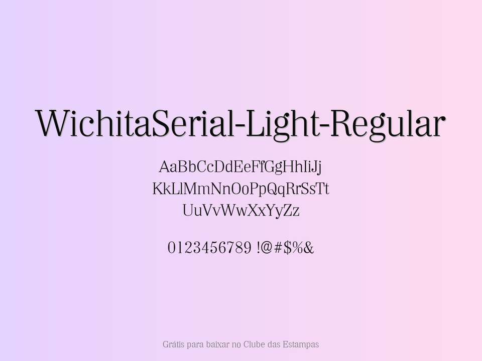 Fonte Wichitaserial Light Regular Grátis Para Baixar