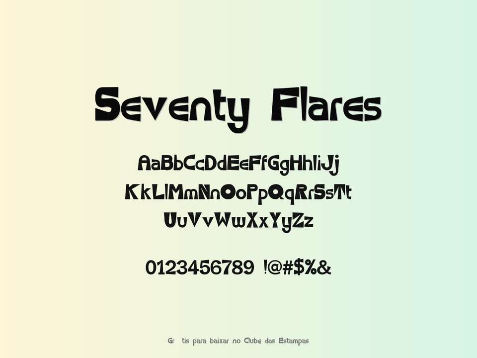 Fonte Seventy Flares Grátis Para Baixar