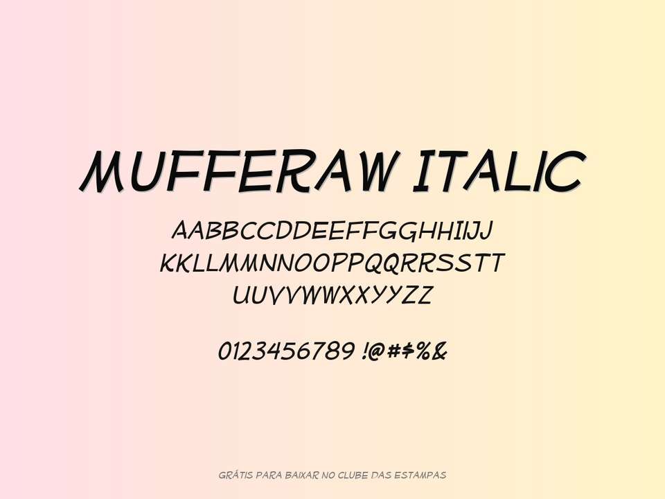 Fonte Mufferaw Italic Grátis Para Baixar