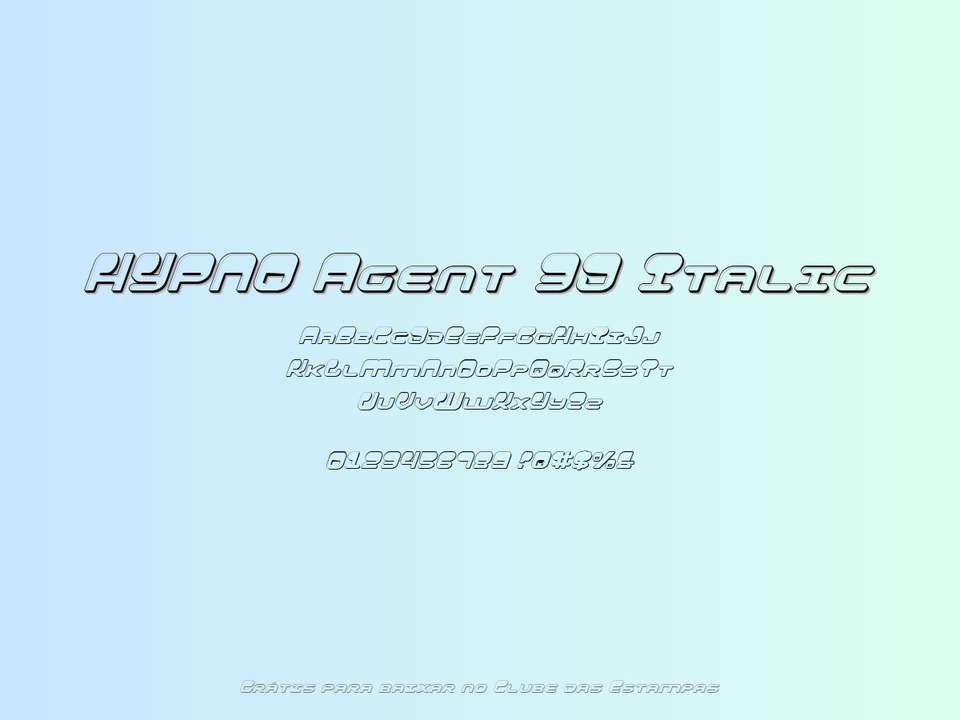Fonte Hypno Agent 3d Italic Grátis Para Baixar