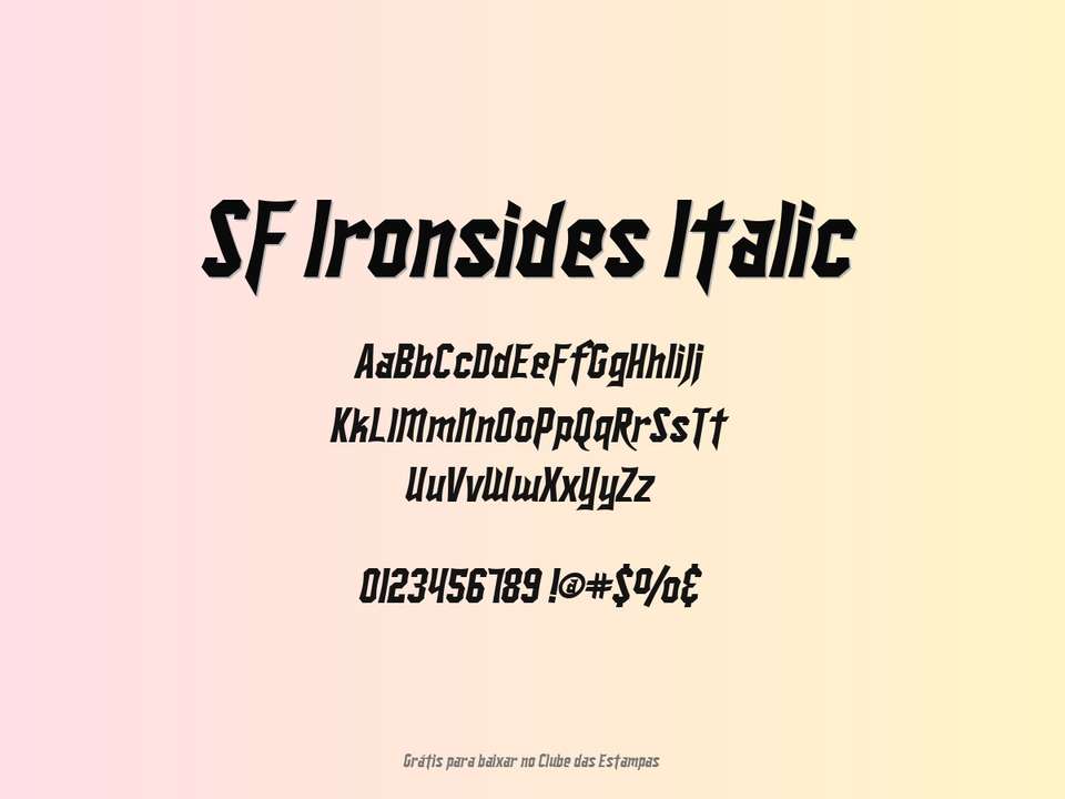 Fonte Sf Ironsides Italic Grátis Para Baixar