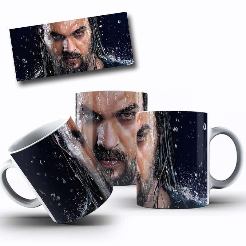 Arte Para Caneca Aquaman Personagem Estilizado 2