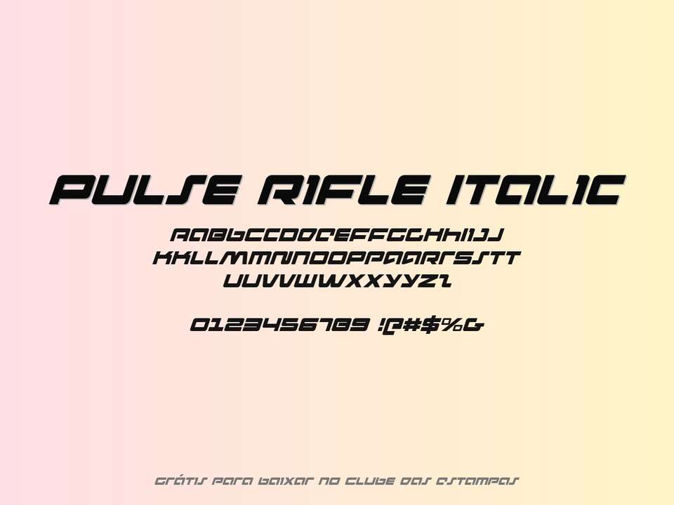 Fonte Pulse Rifle Italic Grátis Para Baixar