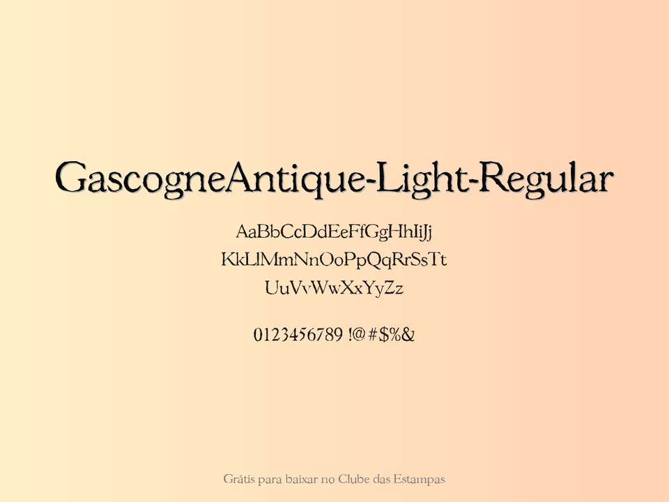 Fonte Gascogneantique Light Regular Grátis Para Baixar