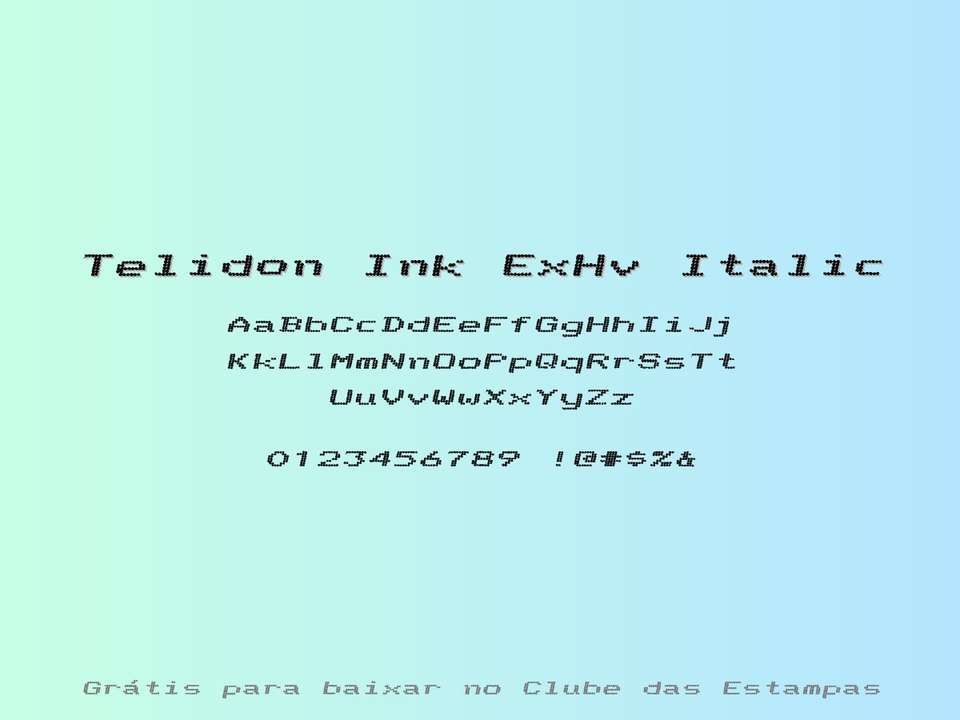 Fonte Telidon Ink Exhv Italic Grátis Para Baixar