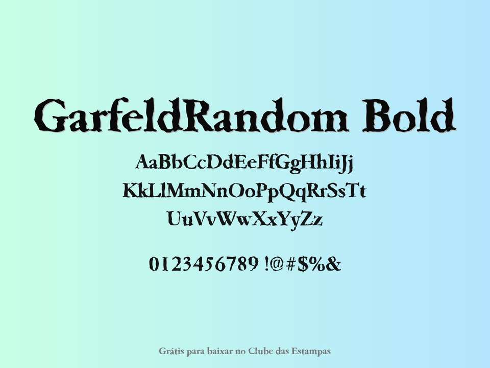 Fonte Garfeldrandom Bold Grátis Para Baixar