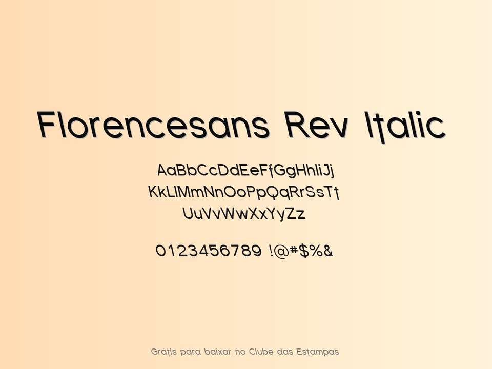 Fonte Florencesans Rev Italic Grátis Para Baixar