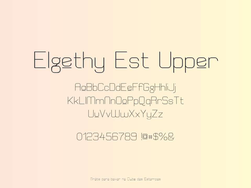 Fonte Elgethy Est Upper Grátis Para Baixar