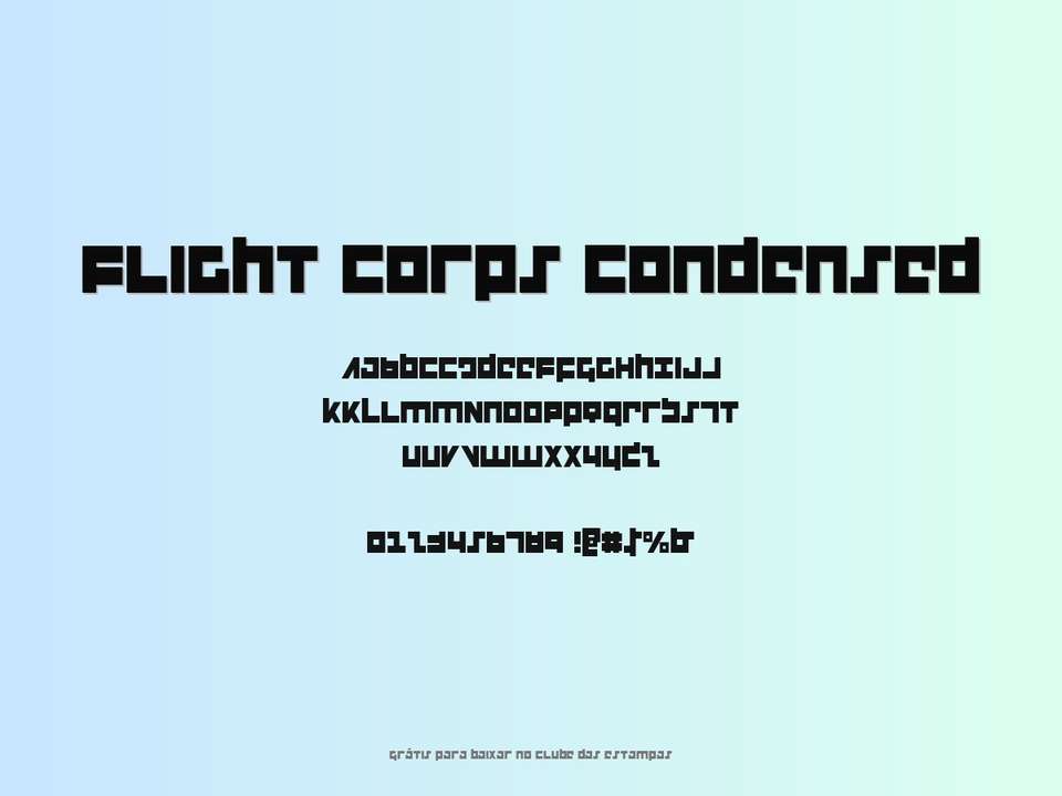 Fonte Flight Corps Condensed Grátis Para Baixar