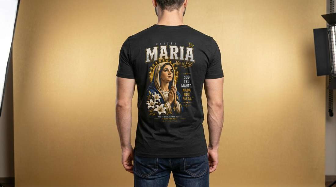 Arte Crista Maria Mãe De Jesus Sob Teu Manto Nada Nos Falta Dtf