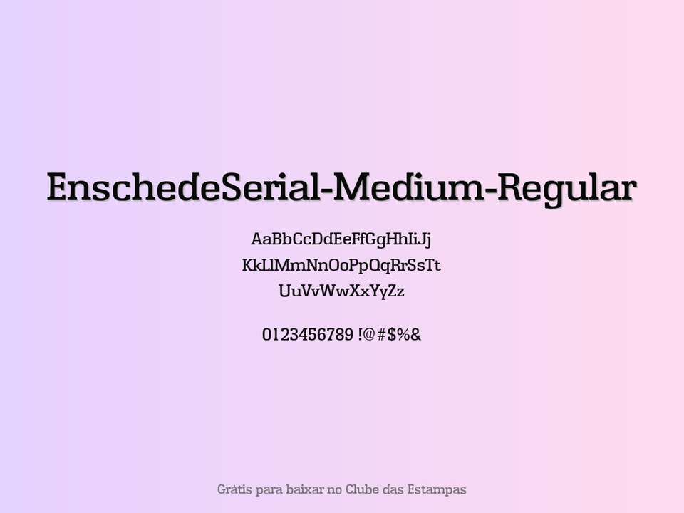 Fonte Enschedeserial Medium Regular Grátis Para Baixar
