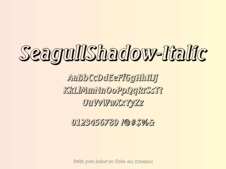 Fonte Seagullshadow Italic Grátis Para Baixar